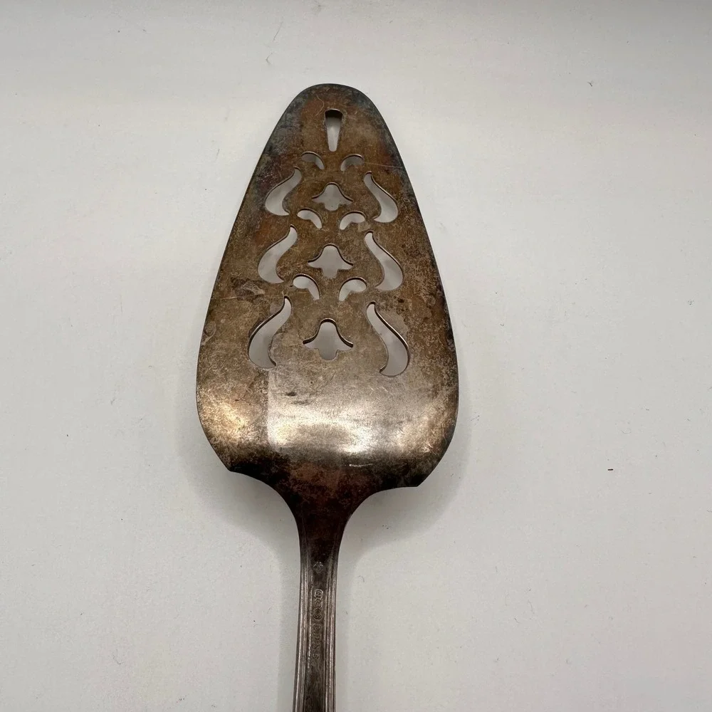 Vintage National Silver Co Art Deco EPNS Silver Plated Pierced Cake Pie‎ Server